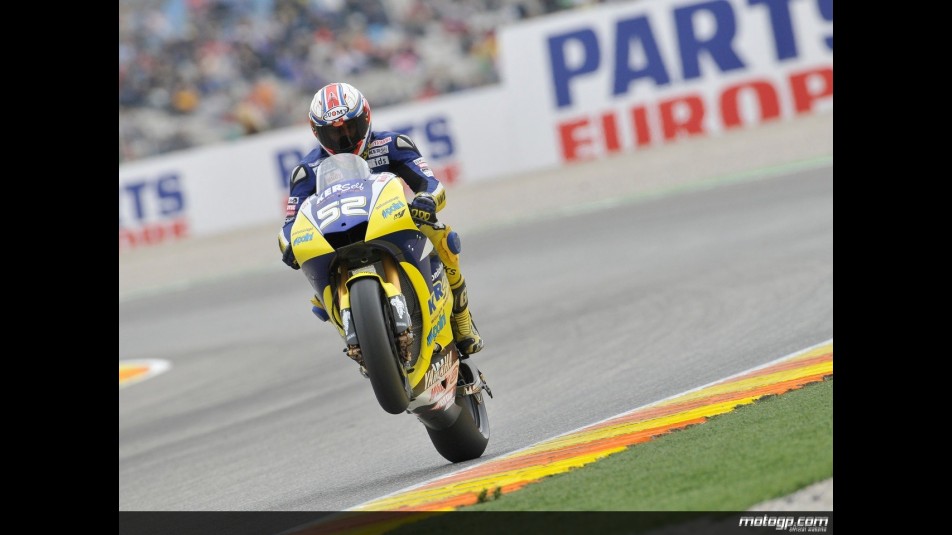 James Toseland Pulls off a wheelie after QP in Valencia
