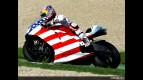 Nicky Hayden onboard specially-decorated Desmosedici GP9 in first Ducati test