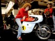 Simoncelli on a 1963 4-cylinder Gilera at the Eicma motorshow