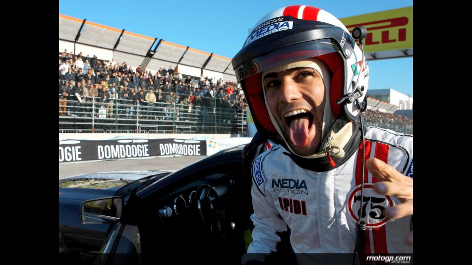 Mattia Pasini at the Bologna Motorshow