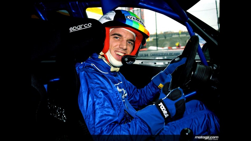 Alex de Angelis at the Bologna Motorshow