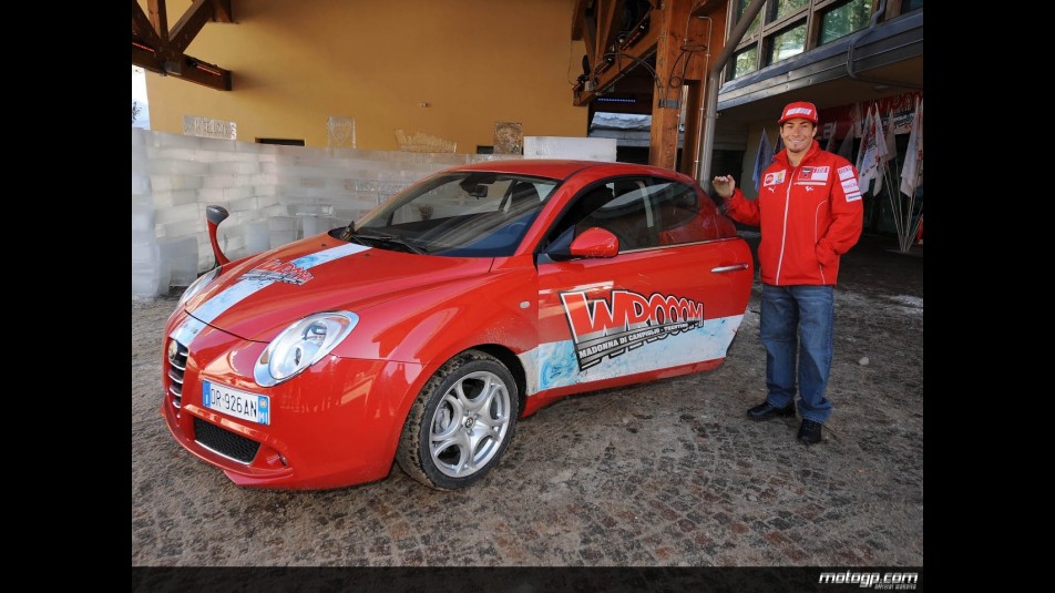 Ducati Marlboro´s Nicky Hayden at the Madonna di Campiglio Ski Resort