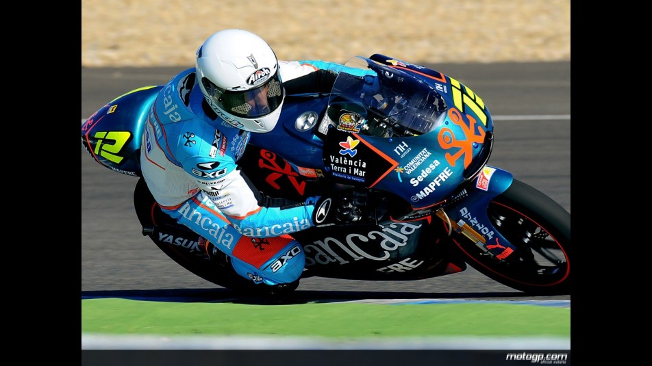 Julian Simon in action at Jerez Test (125cc)