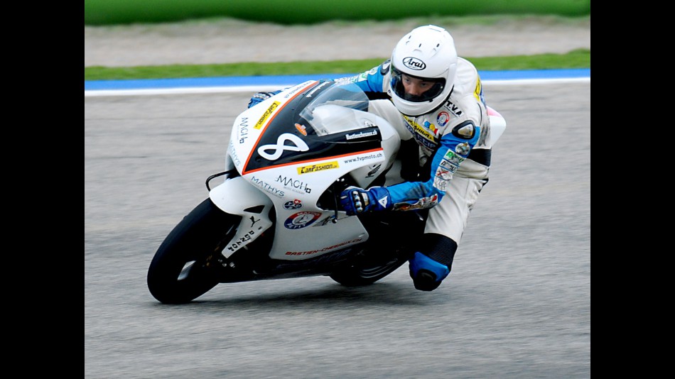 Bastien Chesaux in action at 250cc Valencia test