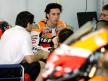 Andrea Dovizioso in the Repsol Honda garage