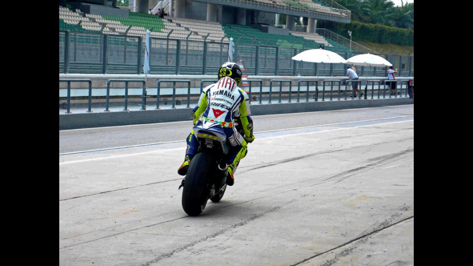 Valentino Rossi in Pit Lane