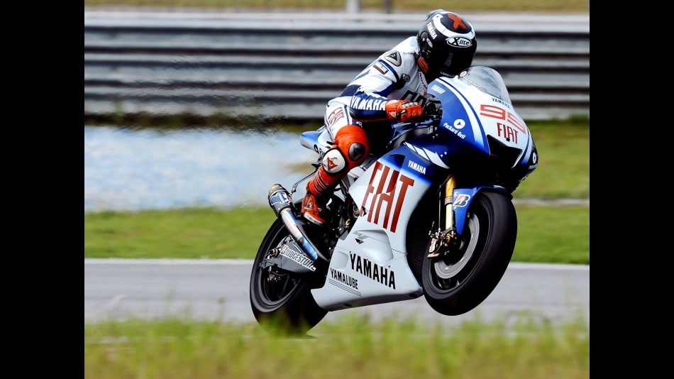 Jorge Lorenzo in action at Sepang test