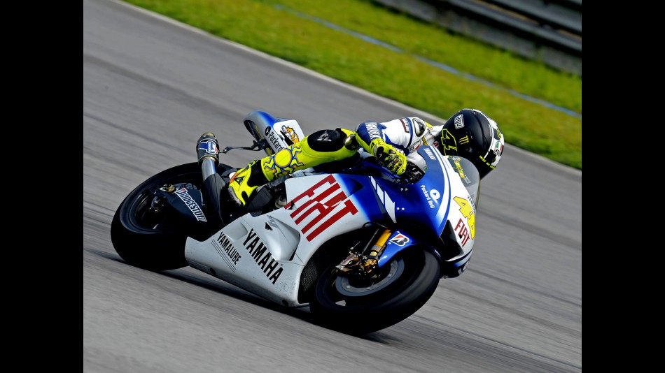 Valentino Rossi on track at Sepang test
