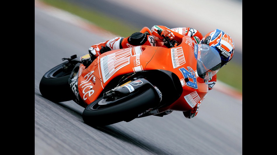 Casey Stoner on track at Sepang test