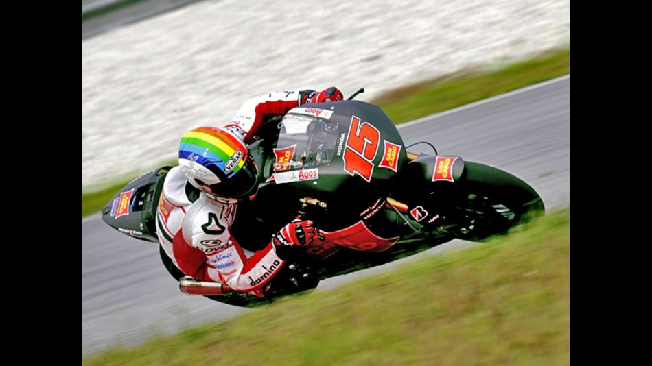 Alex de Angelis on track