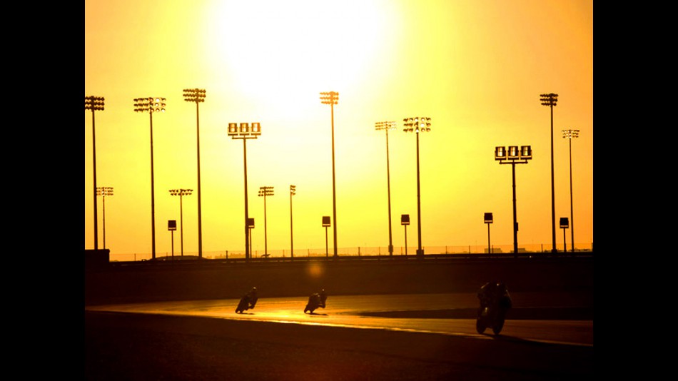Twilight at the Losail International Circuit in Qatar