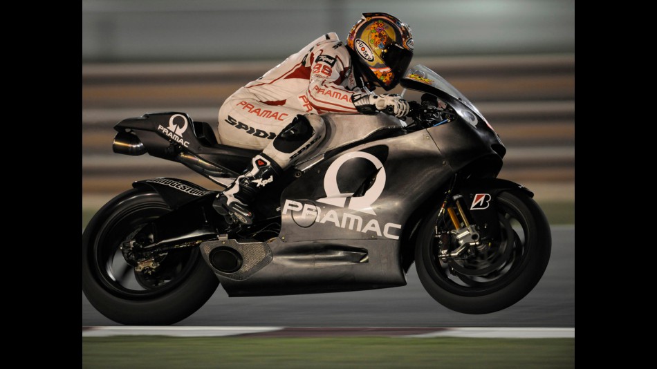 Italian rookie Niccolo Canepa at the Qatar Night Test with the Pramac Racing Team