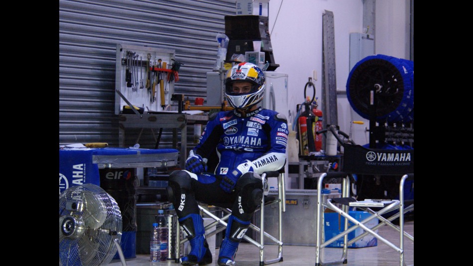 James Toseland in the Tech3 Yamaha box