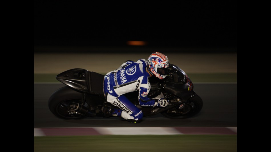 Monster Yamaha Tech3 rider Colin Edwards at the Qatar Night Test