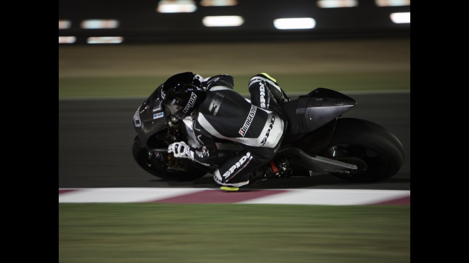 Marco Melandri testing the Ninja ZX-RR with the Hayate Racing Team at Losail