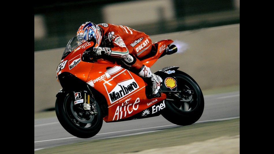 Nicky Hayden on track at the Losail Internation Circuit