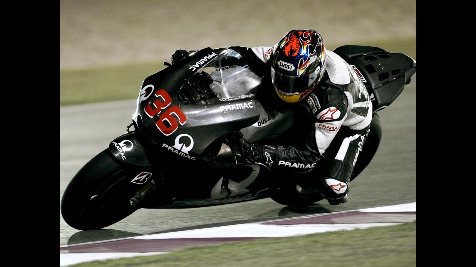 Mika Kallio on track at the Qatar Night Test