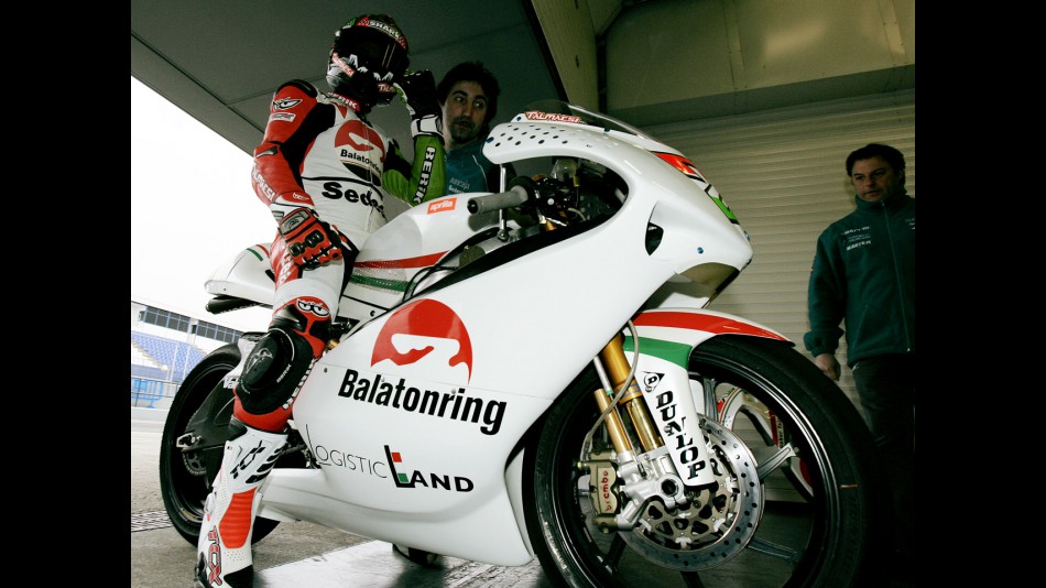 Gabor Talmacsi in the Balatonring Team garage