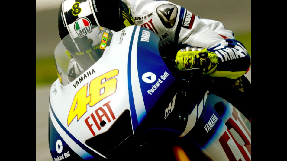 Valentino Rossi on track