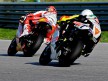 Alvaro Bautista and Marco Simoncelli on track at Estoril Test