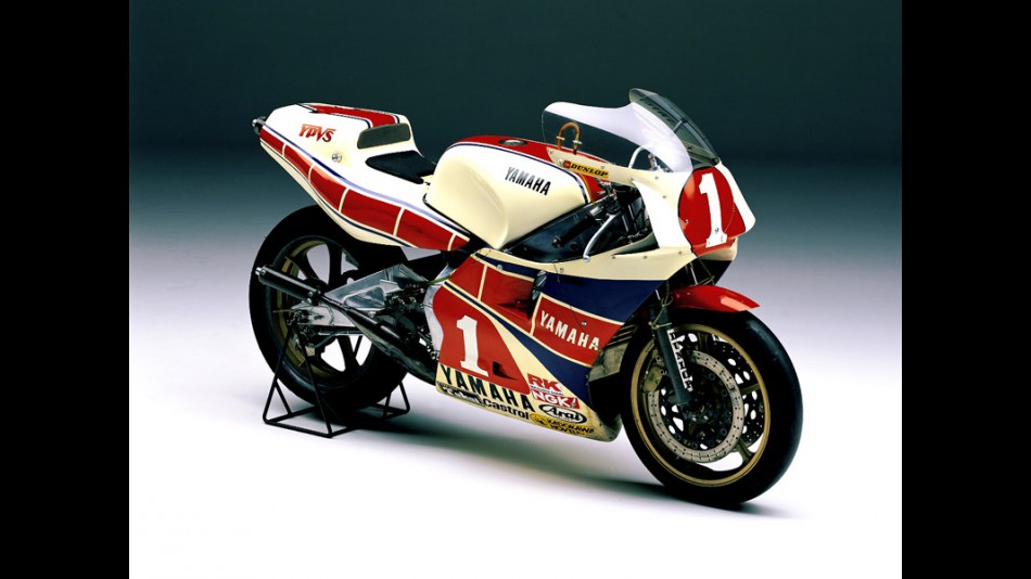 History racing bike exposition at Yamaha Communication plaza
