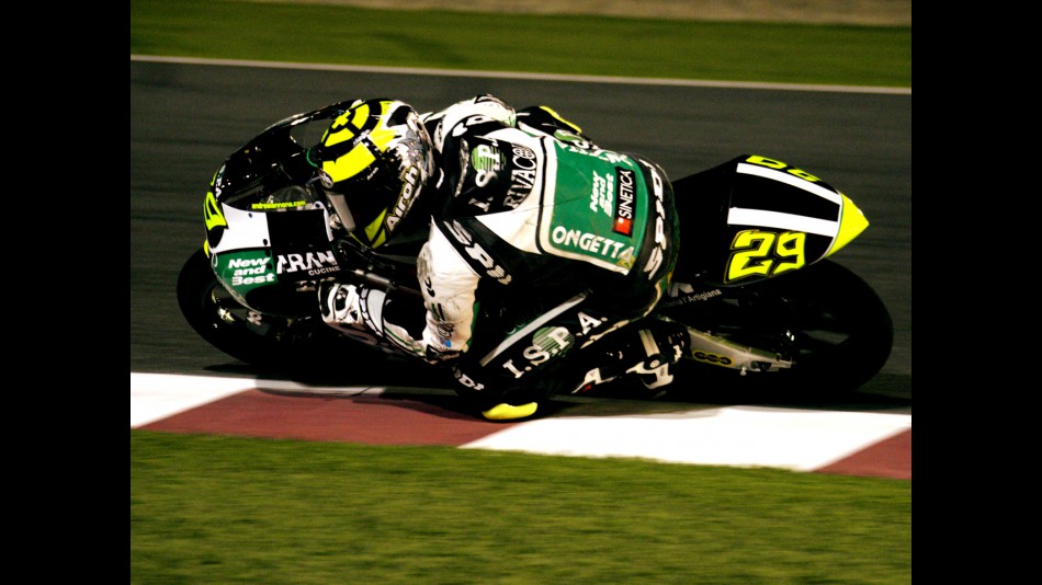 Andrea Iannone on track in Qatar