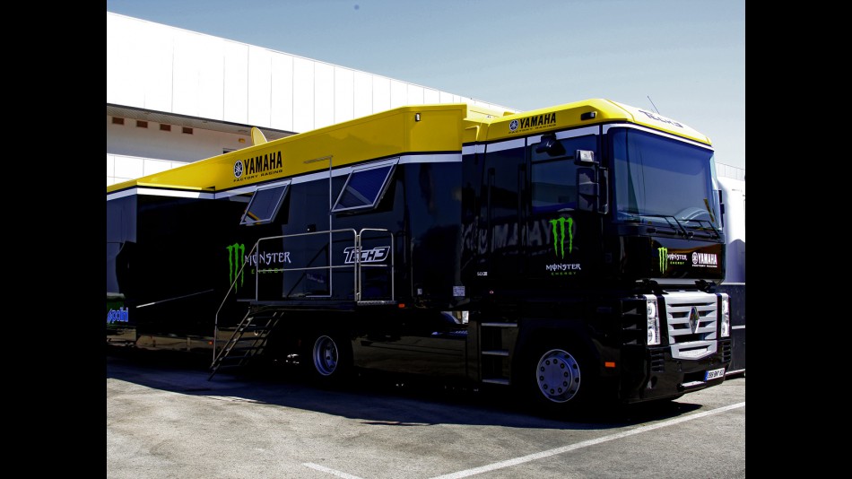 Monster Yamaha Tech3 truck at Jerez test