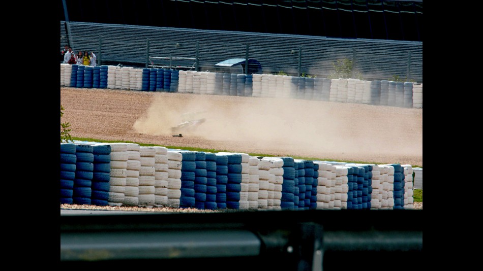 James Toseland crashes at Official MotoGP Test