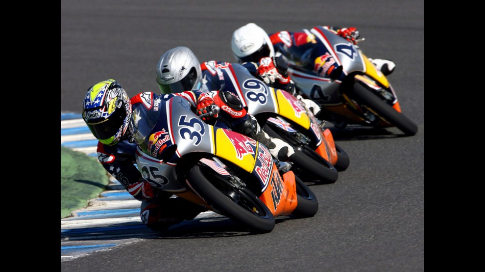 Red Bull MotoGP Rookies Cup riders in action