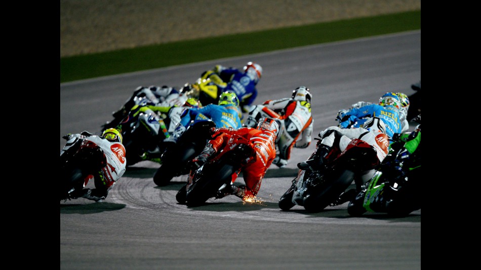 MotoGP action in Qatar