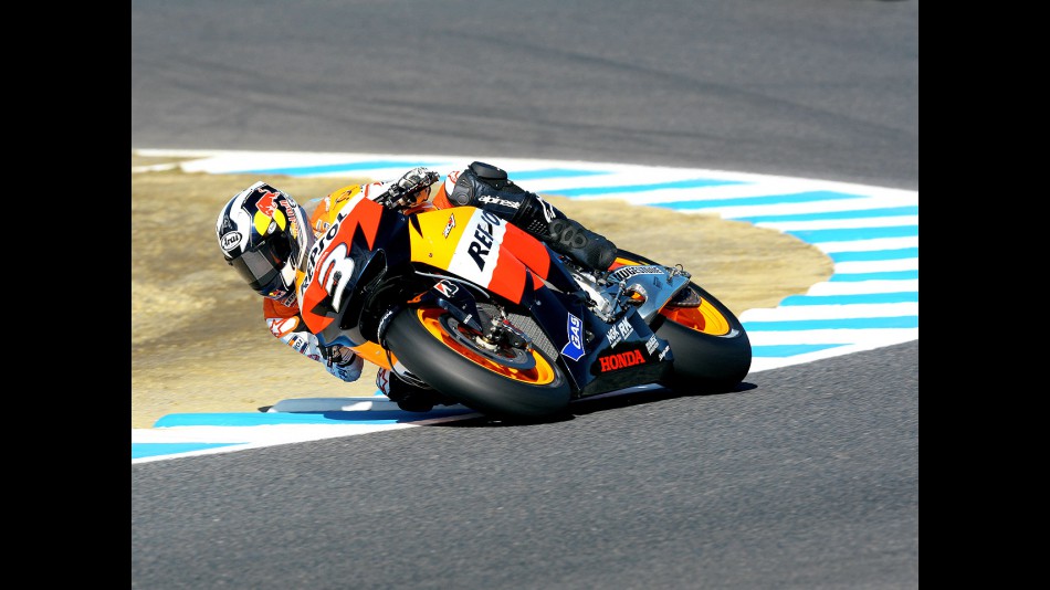Dani Pedrosa in action in Motegi