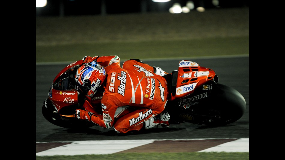 Casey Stoner on track in Qatar