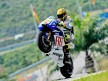 Valentino Rossi pulls off a wheelie in Sepang