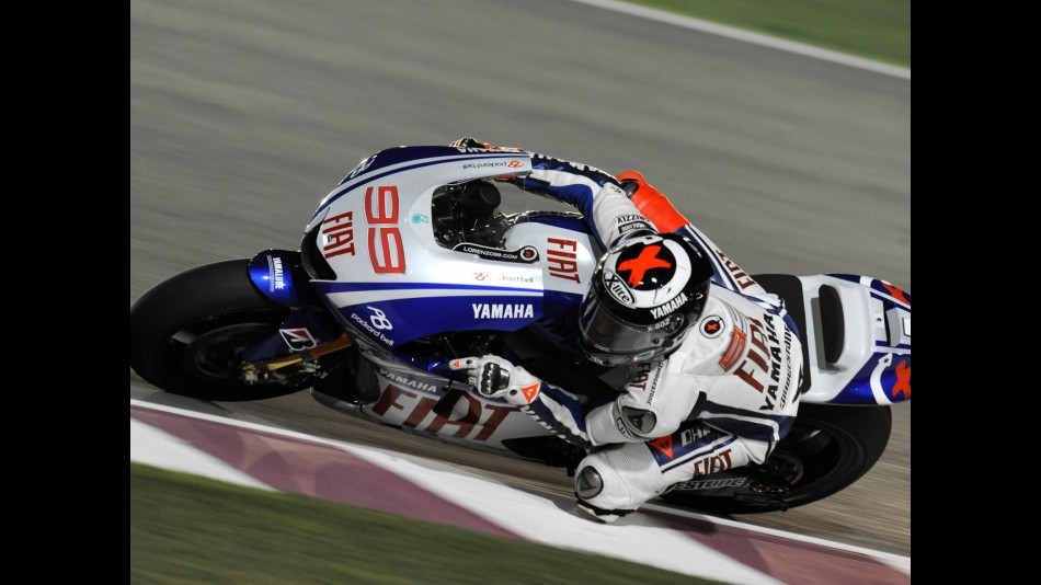 Lorenzo in action at Losail