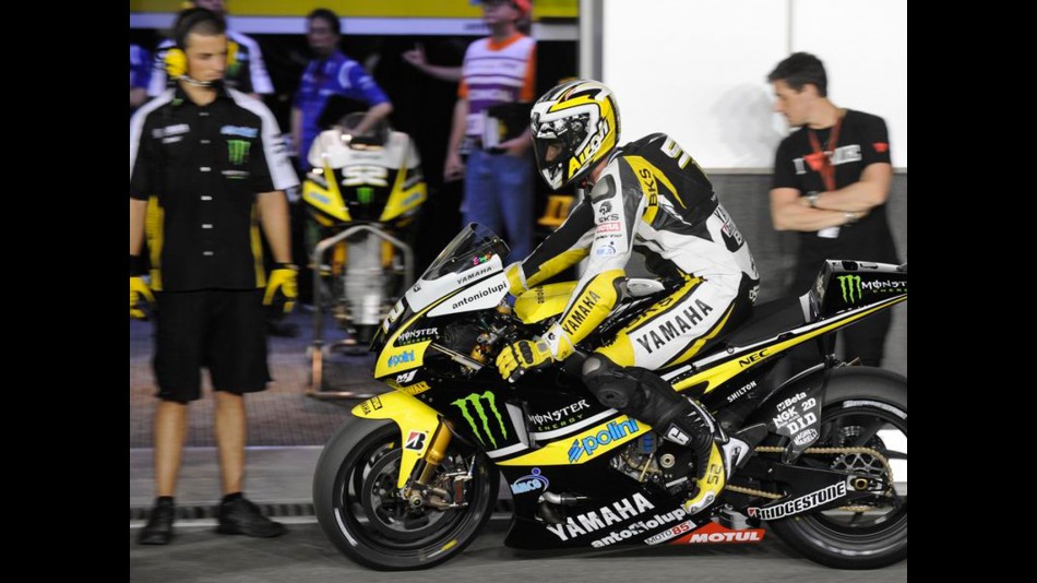 Toseland in the pitlane at Losail