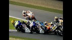 Valentino Rossi riding ahead of MotoGP group