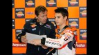 Dani Pedrosa in the Repsol Honda garage