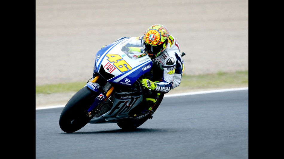 Valentino Rossi on track