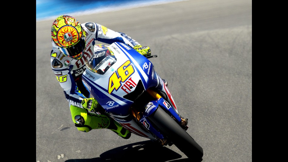 Valentino rossi in action at the Red Bull U.S. Grand Prix