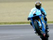 Chris Vermeulen pulls off a wheelie in Motegi