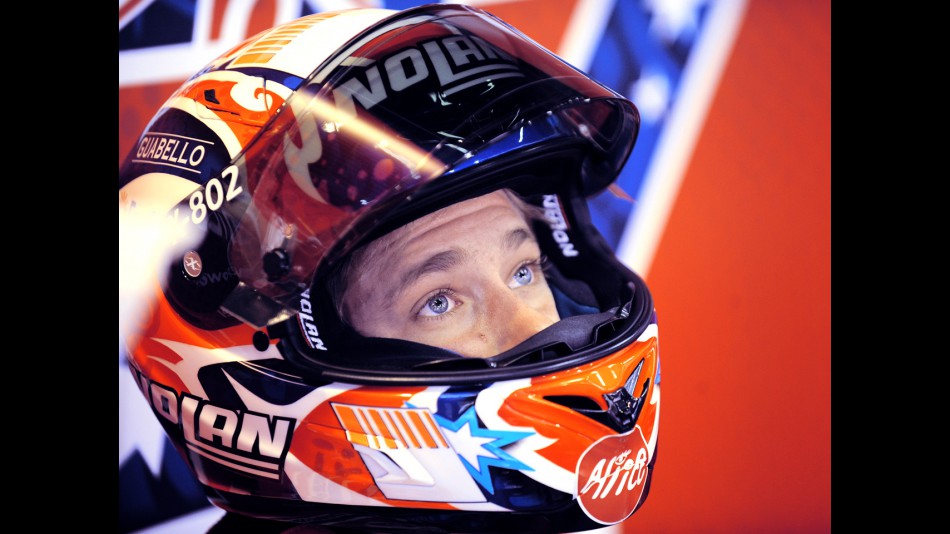 Casey Stoner in the Ducati garage