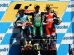 Julian Simon, Andrea Iannone and Pol Espargaró in the Podium at Motegi