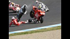 Hayden and Takahashi crash during MotoGP race in Motegi