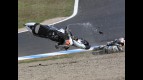 Hayden and Takahashi crash during MotoGP race in Motegi