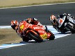 Alvaro Bautista riding ahead of Aoyama Hiroshi in Motegi