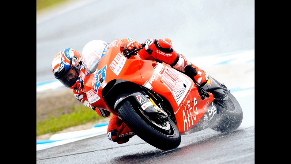 Casey Stoner on track in Motegi