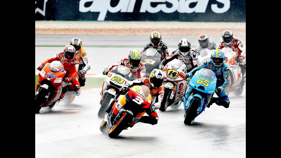 MotoGP group in action in Sepang