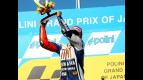 Jorge Lorenzo on the podium at Motegi