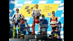 Valentino Rossi, Jorge Lorenzo and Dani Pedrosa on the podium at Motegi