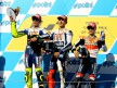 Valentino Rossi, Jorge Lorenzo and Dani Pedrosa on the podium at Motegi